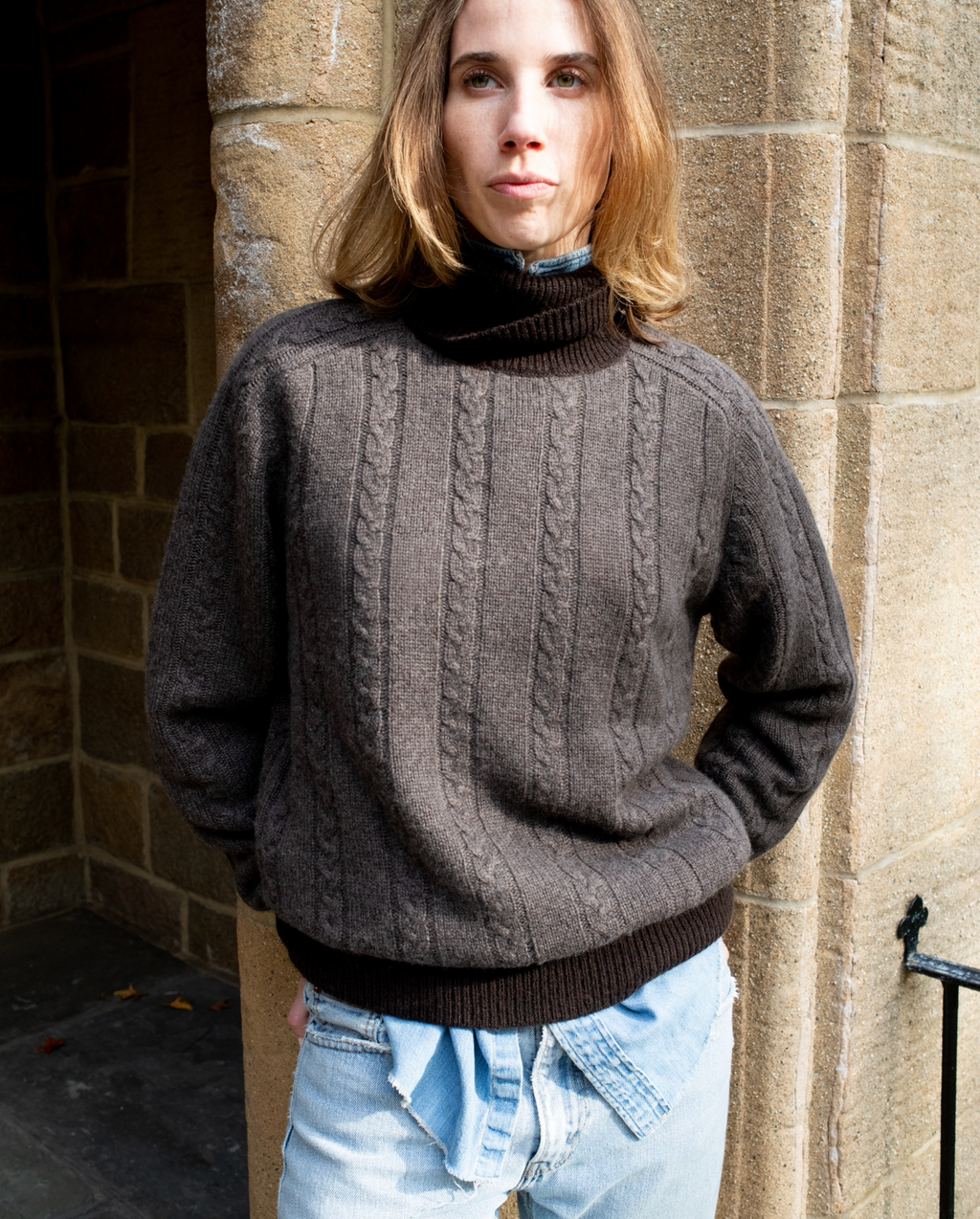 CABLE TURTLENECK