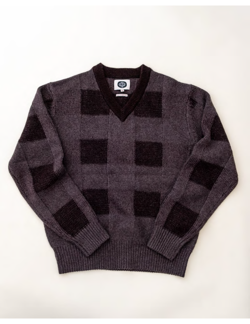 PLAID VNECK
